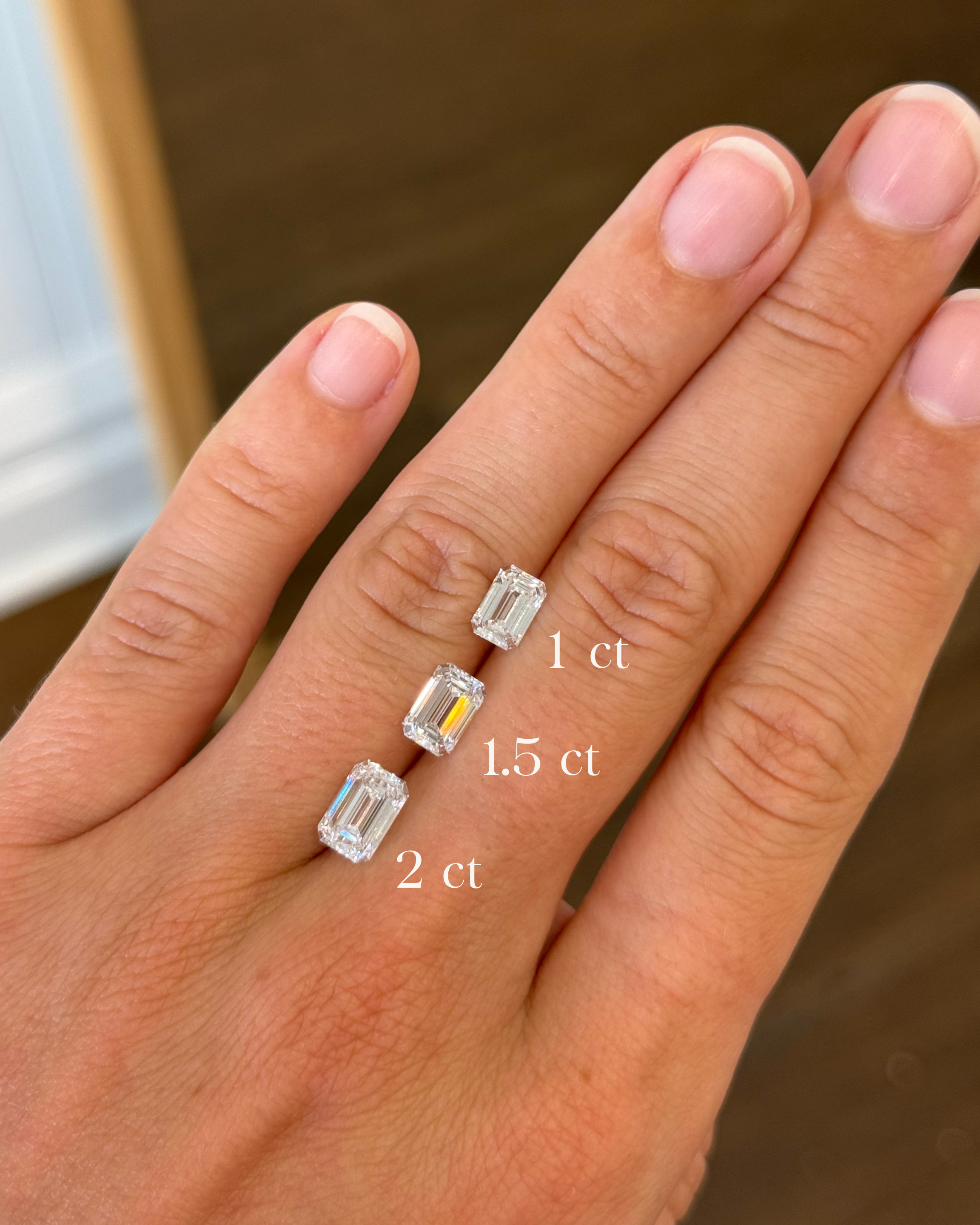 Emerald Cut Bezel Solitaire | Laboratory Grown Diamond