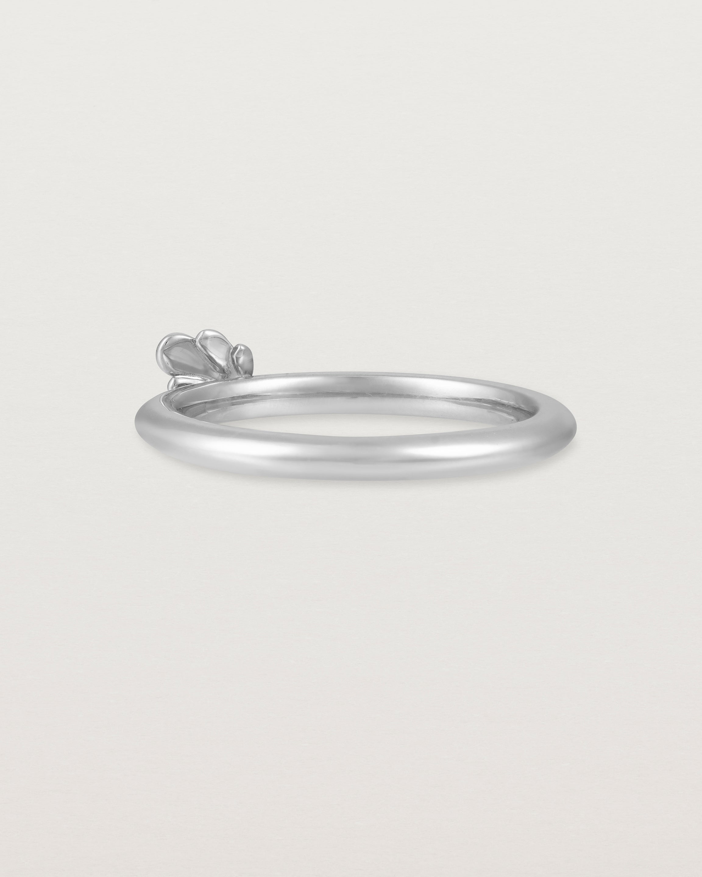 Back view of the Aeris Stacking Ring in Sterling Silver.
