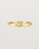 Front view of the Aeris Stacking Ring in yellow gold.