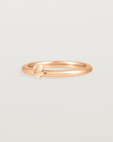 Angled view of the Aeris Stacking Ring in Rose Gold.