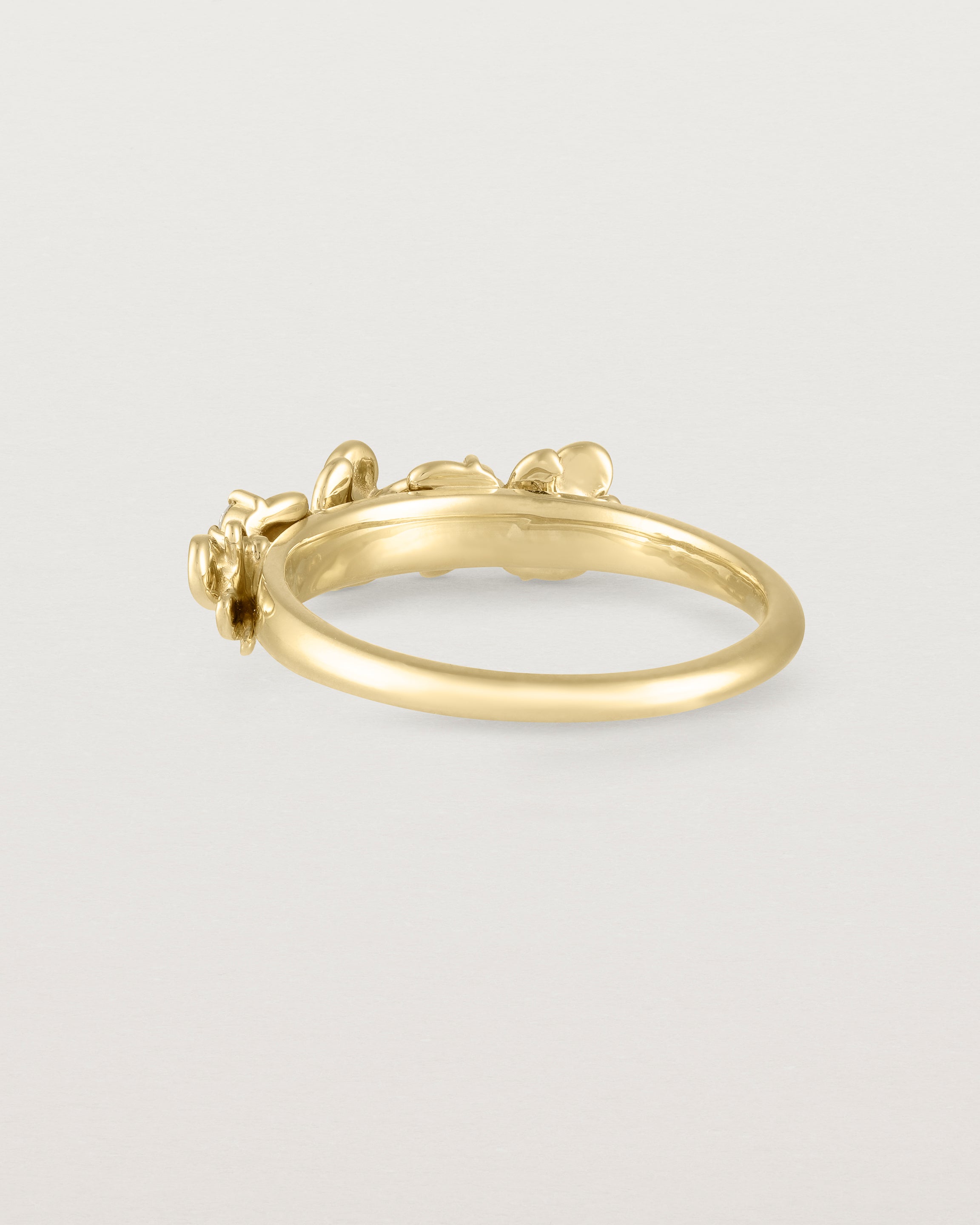 Back view of the Aeris Wrap Ring | Diamonds in Yellow Gold.