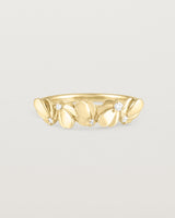 Front view of the Aeris Wrap Ring | Diamonds in Yellow Gold.