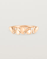 Front view of the Aeris Wrap Ring | Diamonds in Rose Gold.