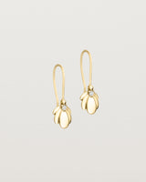 Angled view of the Aeris Earrings | Diamond | Yellow Gold