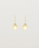 Front view of the Aeris Earrings | Diamond | Yellow Gold
