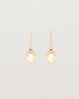 Front view of the Aeris Earrings | Diamond | Rose Gold.