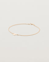 Angled view of the Aeris Bracelet | Diamond in Rose Gold.