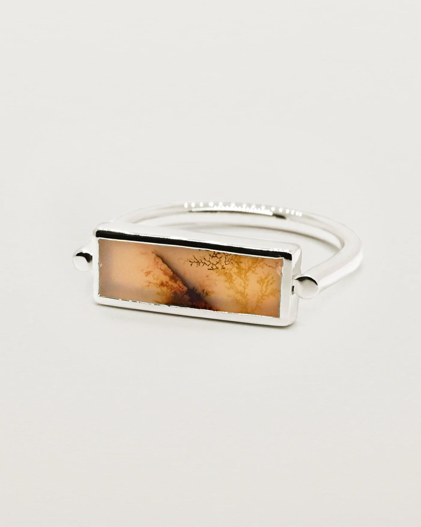 The Agate Cuff Ring in Sterling Silver