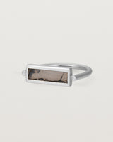 Side view of Fine Agate Cuff Ring in Sterling Silver