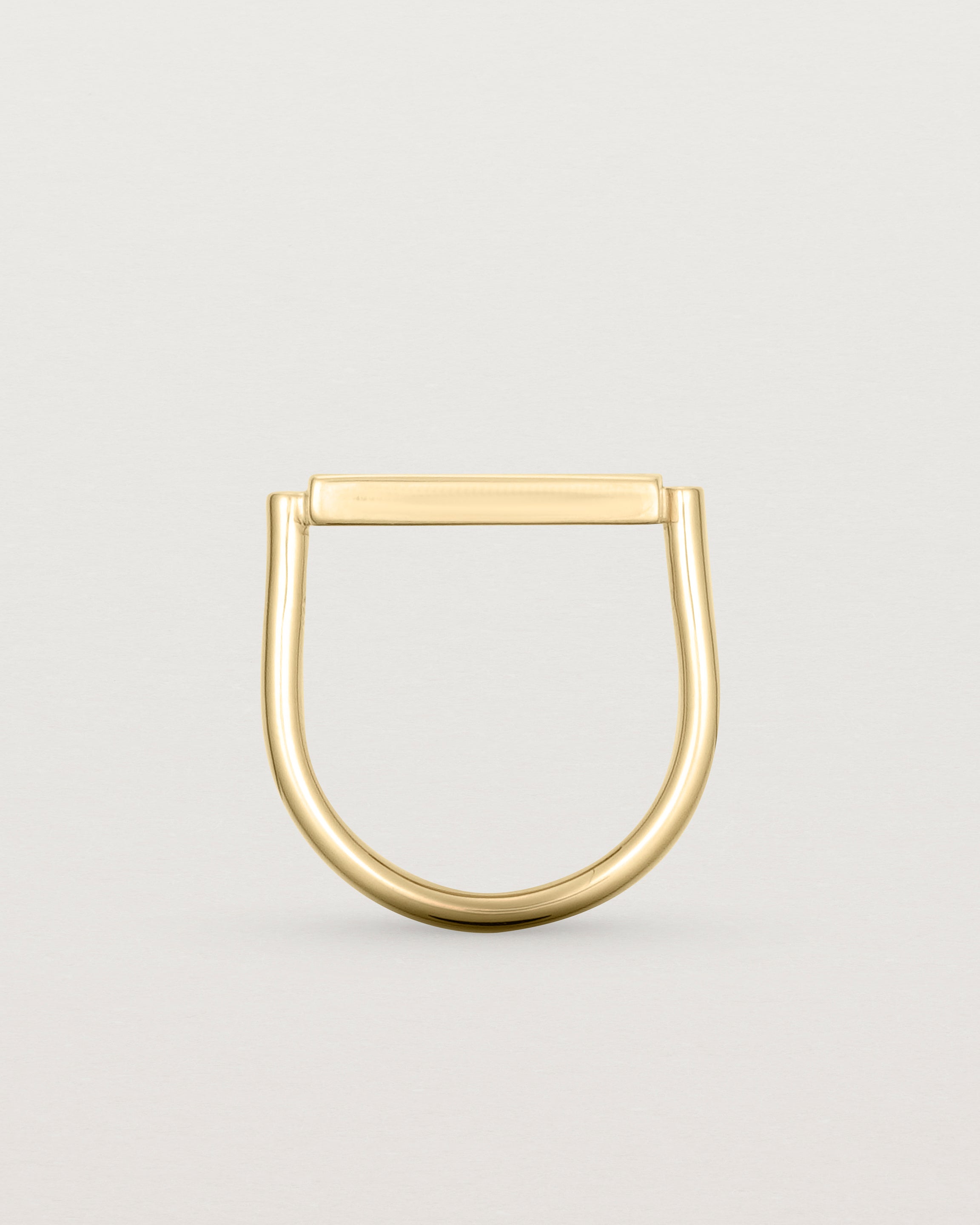 Standing view of Fine Agate Cuff Ring in yellow gold