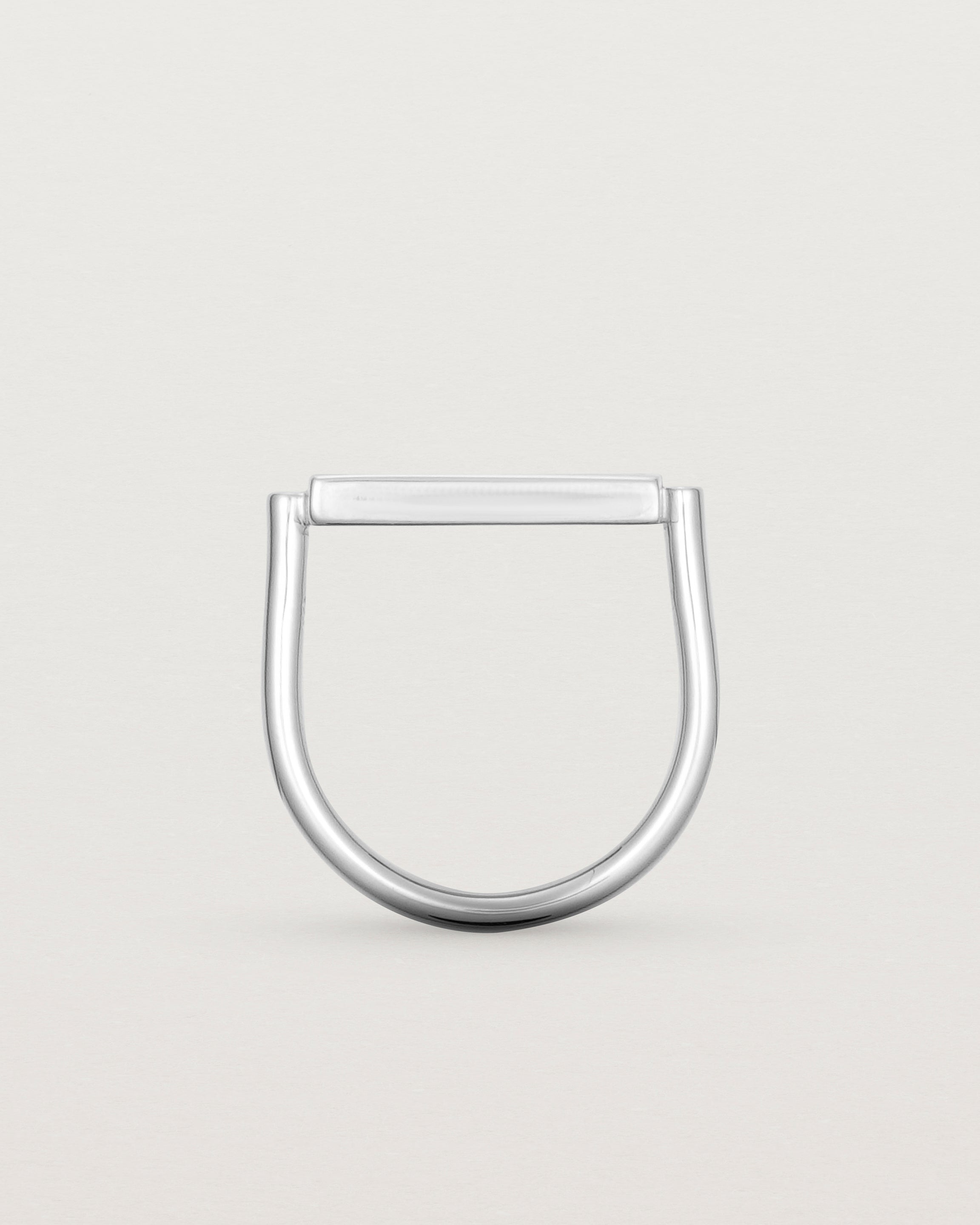 Standing view of Fine Agate Cuff Ring in Sterling Silver
