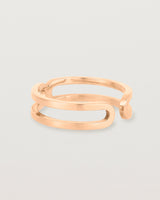 rose gold double band cuff ring