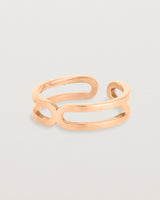 rose gold double band cuff ring