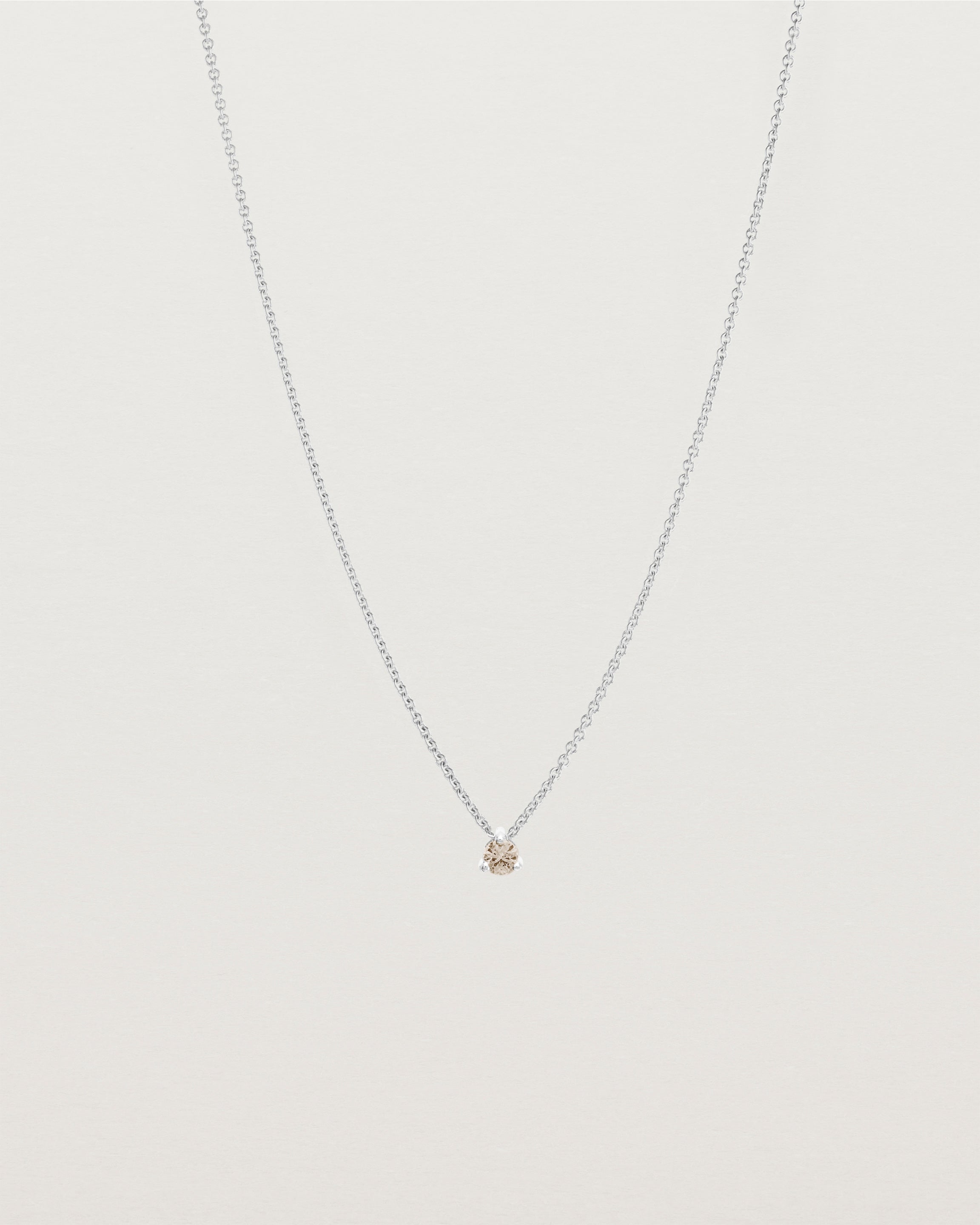 Elara Slider Necklace | Champagne Diamond