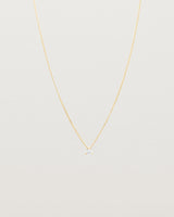 Full view of the Aiona Slider Necklace | Old Cut Diamond | Yellow Gold.