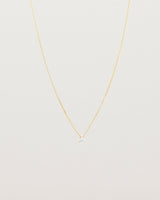 Full view of the Aiona Slider Necklace | Old Cut Diamond | Yellow Gold.