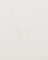 Full view of the Aiona Slider Necklace | Old Cut Diamond | Rose Gold.