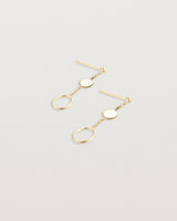 Side view of the Aiyana Earrings in Yellow Gold.