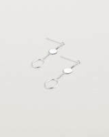 Side view of the Aiyana Earrings in White Gold.