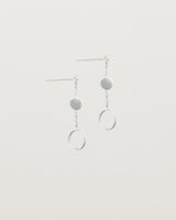 Hanging view of the Aiyana Earrings in White Gold.