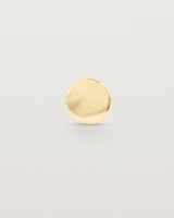 A round polished yellow gold lapel pin