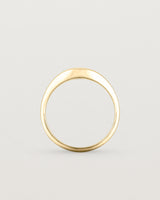 Standing view of the Amos Ring in Yellow Gold.
