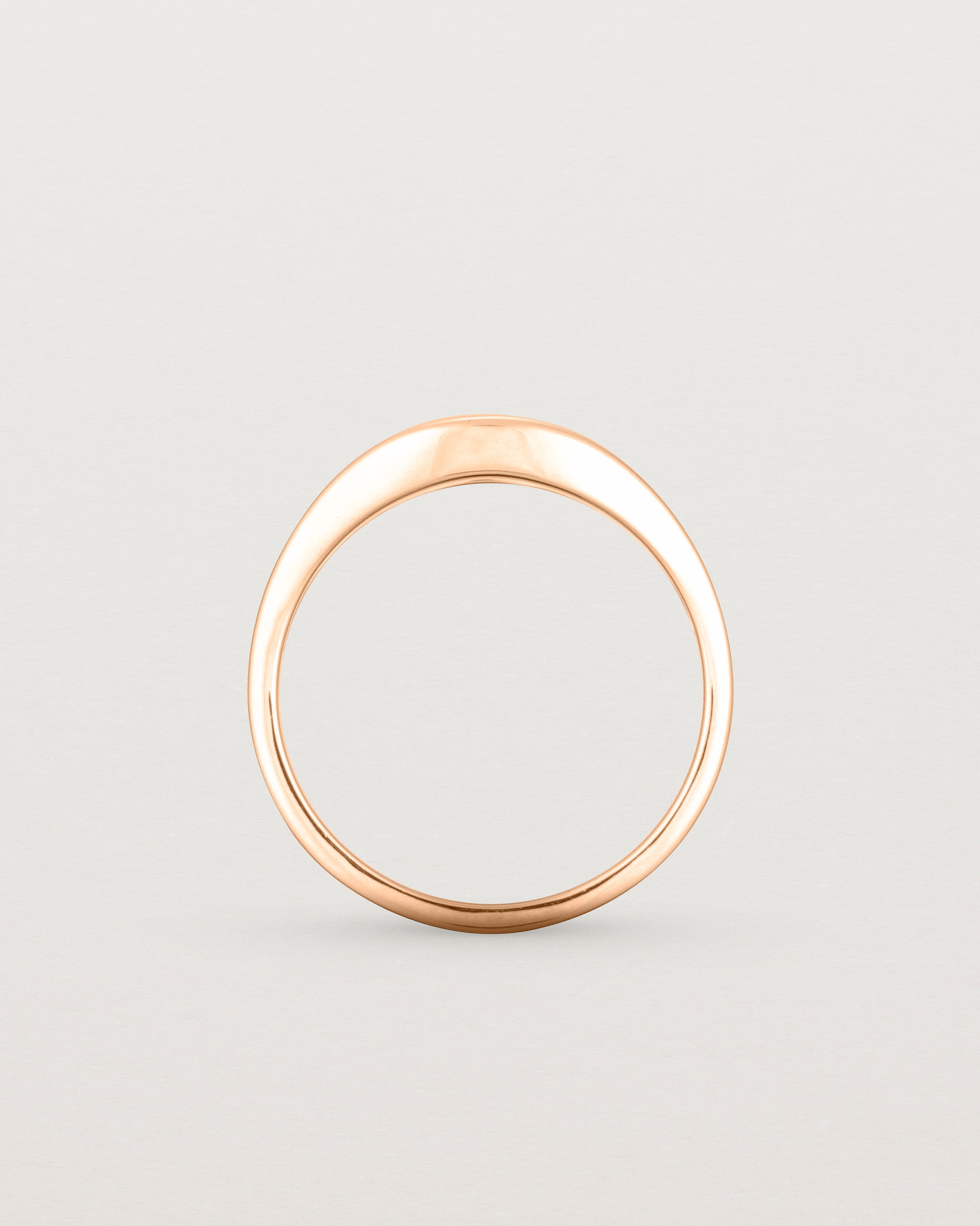 Back view of the Amos Ring in Rose Gold.