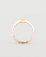 Back view of the Amos Ring in Rose Gold.