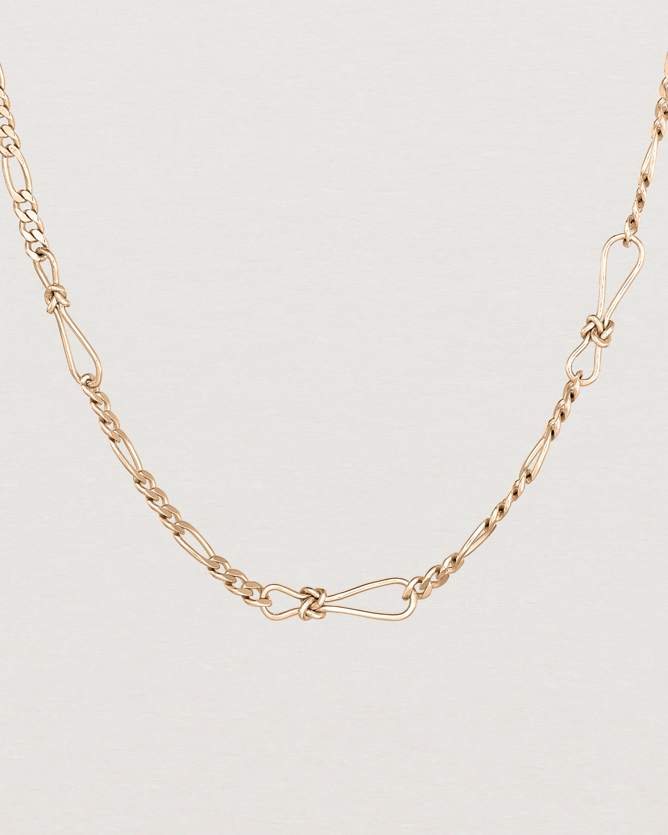 Front view of the Anam Charm Necklace in Rose Gold.