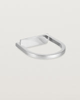 Back view of the Antares Plate Ring | Diamonds | White Gold.