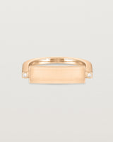 Front view of the Antares Plate Ring | Diamonds | Rose Gold.