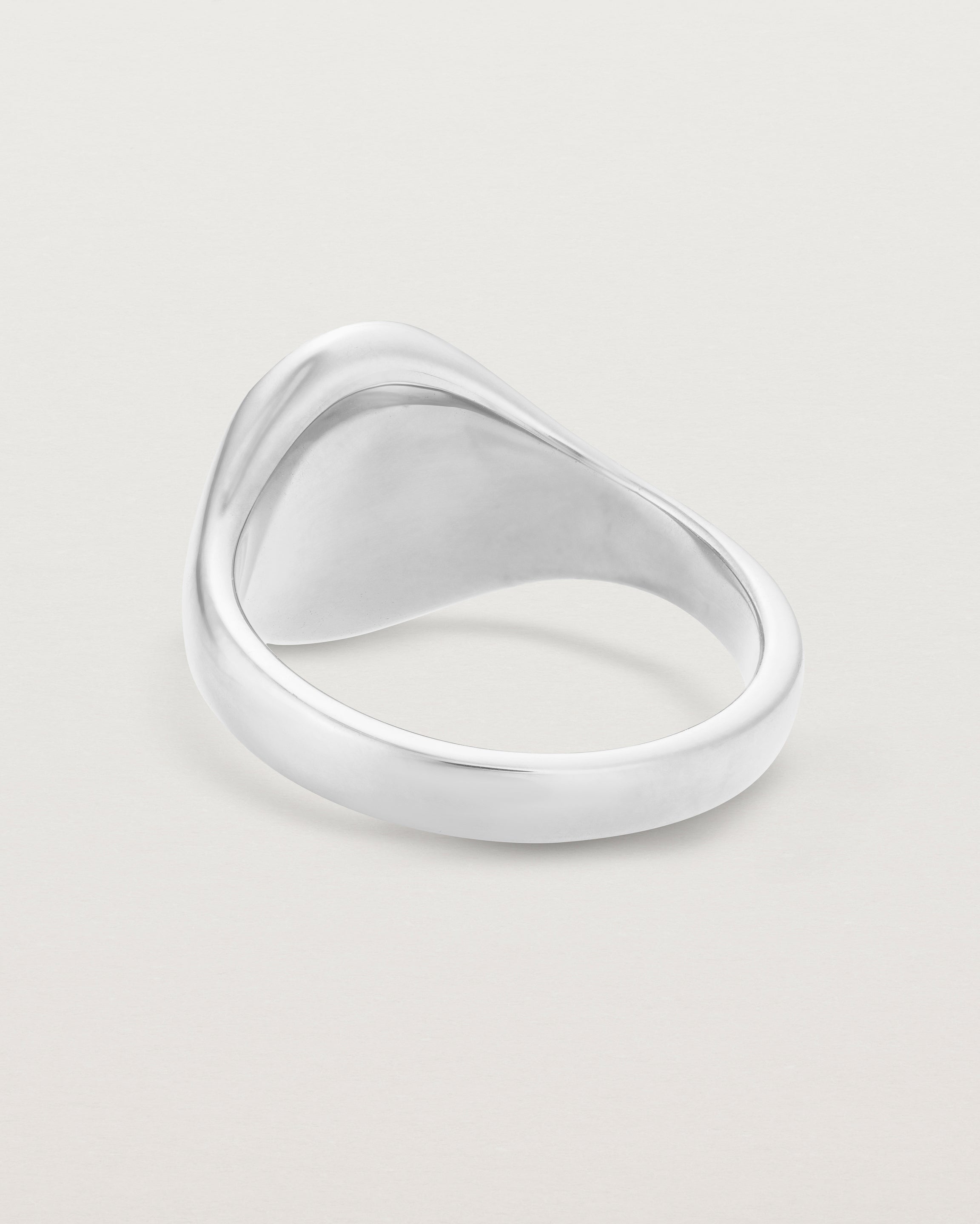 Back view of the Arden Signet Ring | Millgrain in sterling silver.