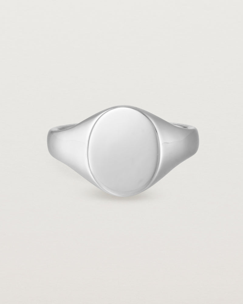 Front view of the Arden Signet Ring | Sterling Silver.