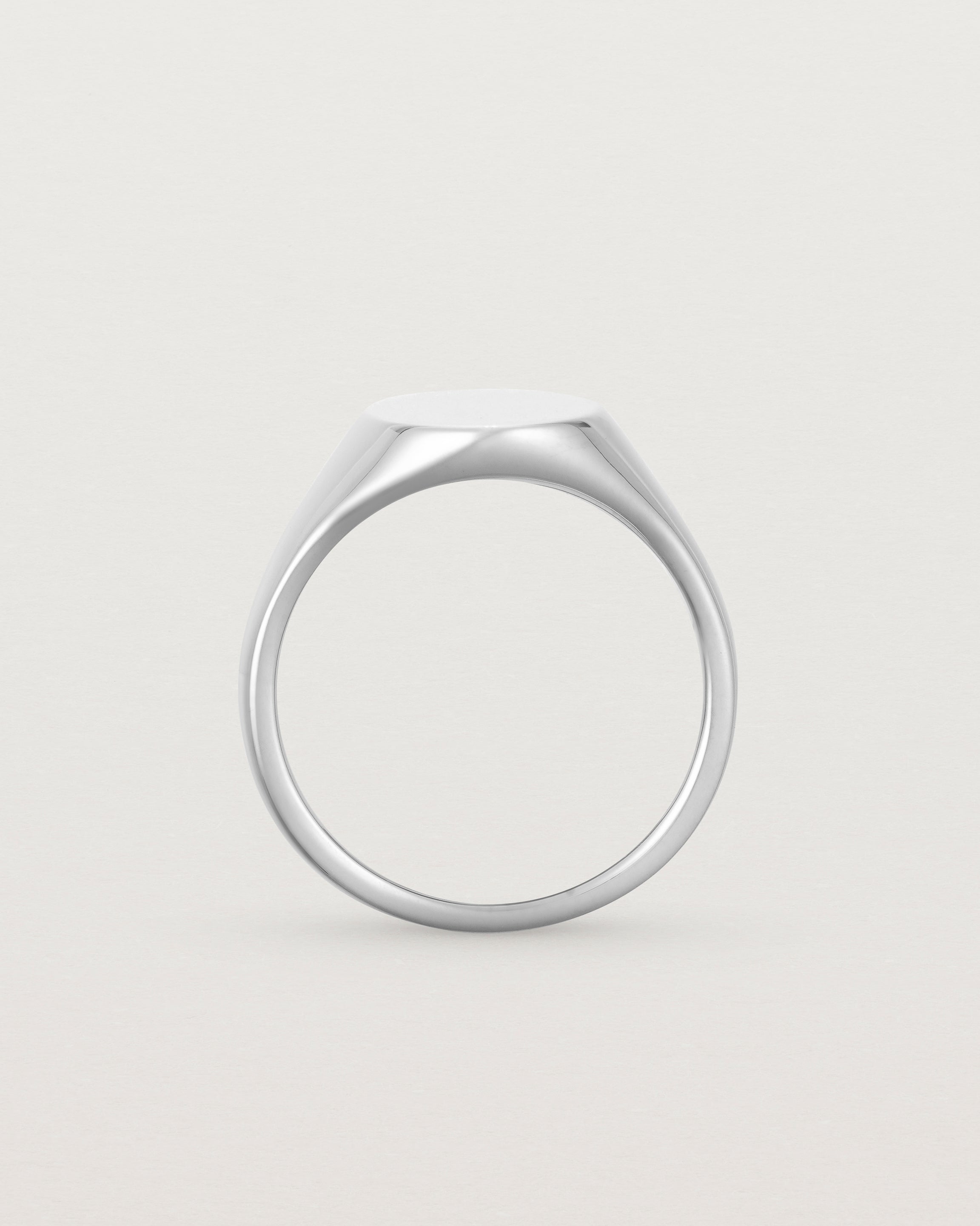 Standing view of the Arden Signet Ring | Sterling Silver.