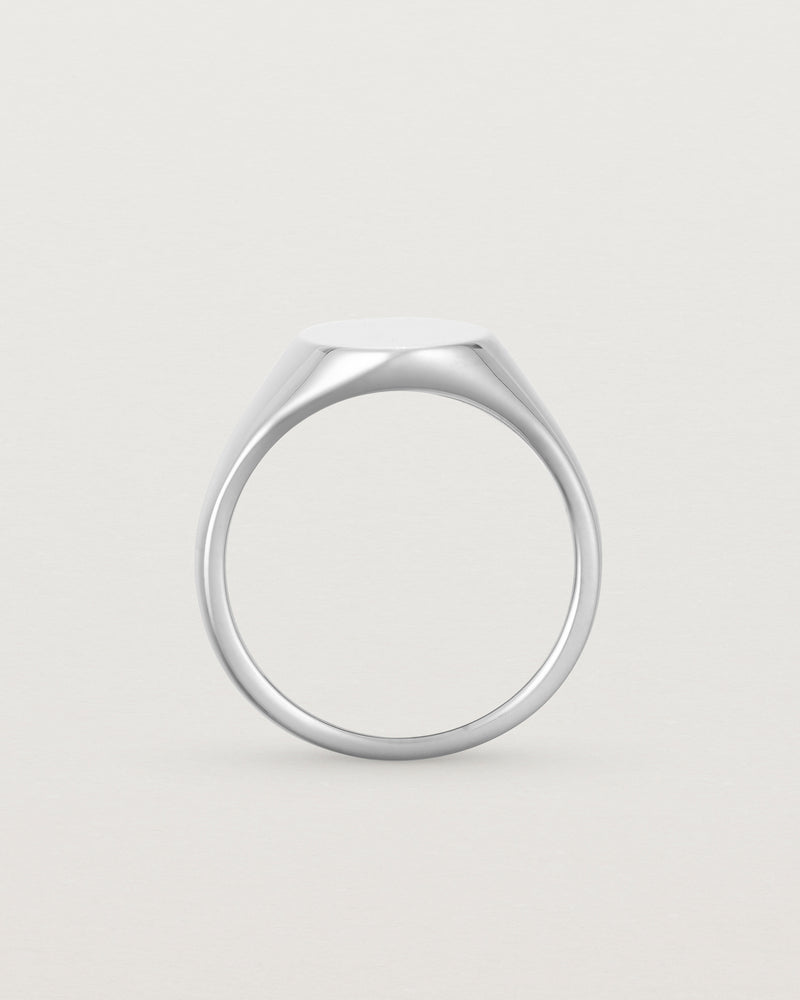 Standing view of the Arden Signet Ring | Sterling Silver.