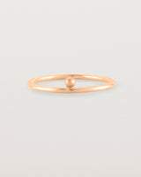 rose gold fine ring with a single dot detail