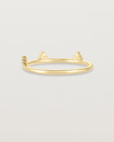 Back view of the Belle Ring | Diamonds in yellow gold.