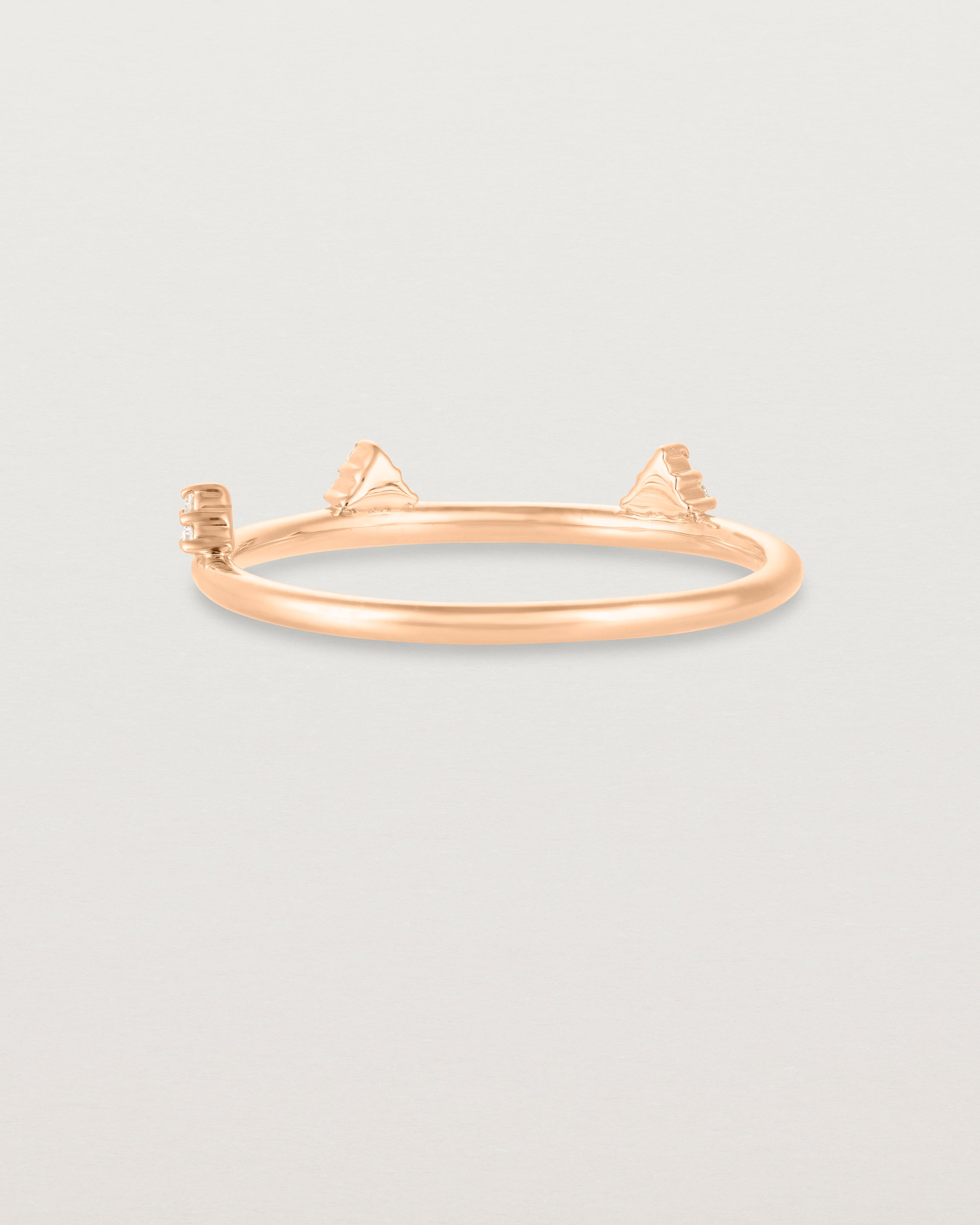 Back view of the Belle Ring | Diamonds in rose gold.