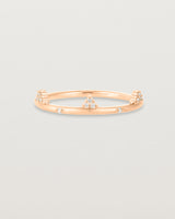 Front view of the Belle Ring | Diamonds in rose gold.