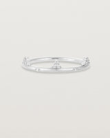 Front view of the Belle Ring | Diamonds in white gold.