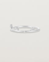 Angled view of the Belle Ring | Diamonds in white gold.