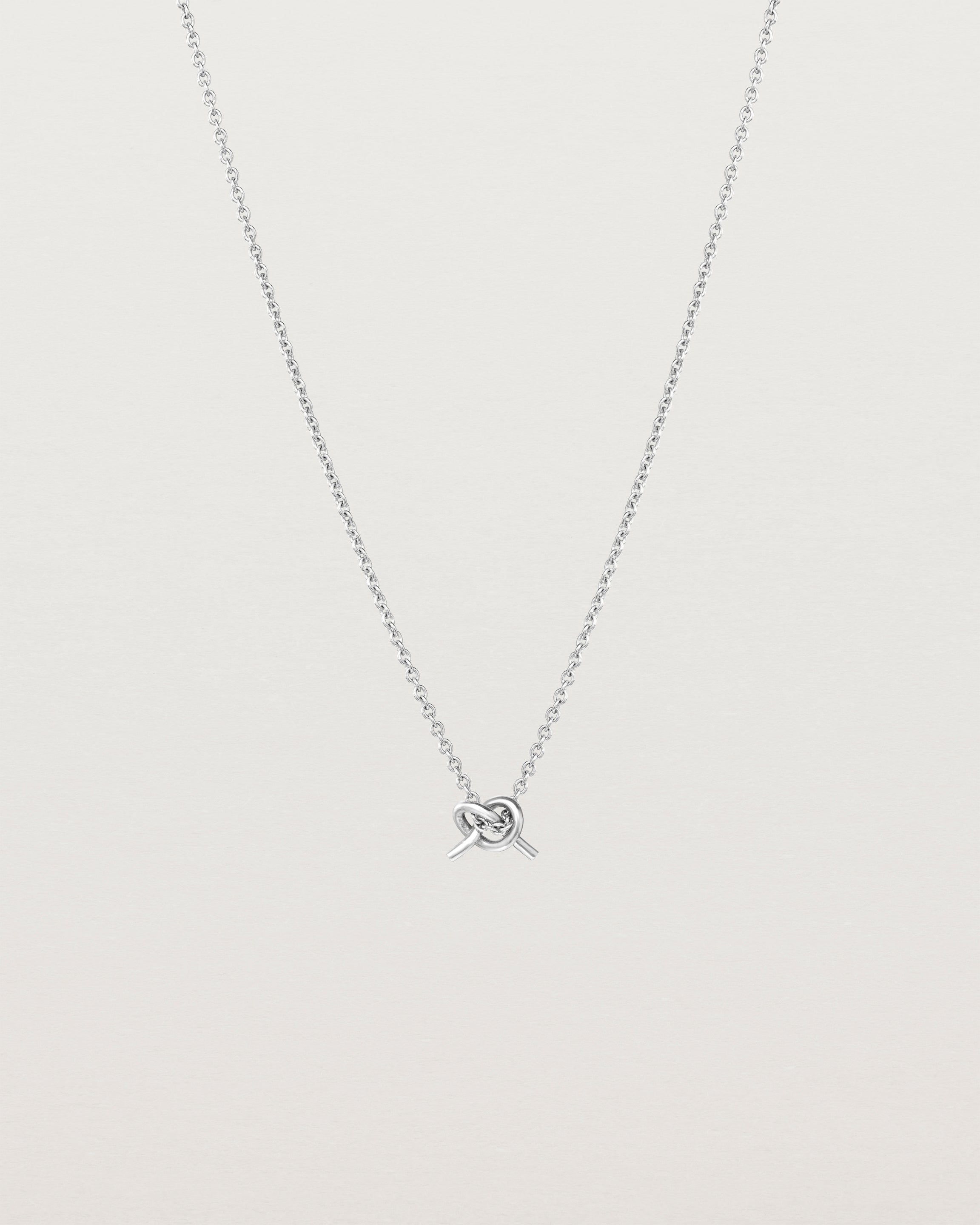 Front view of the Cara Necklace in sterling silver.