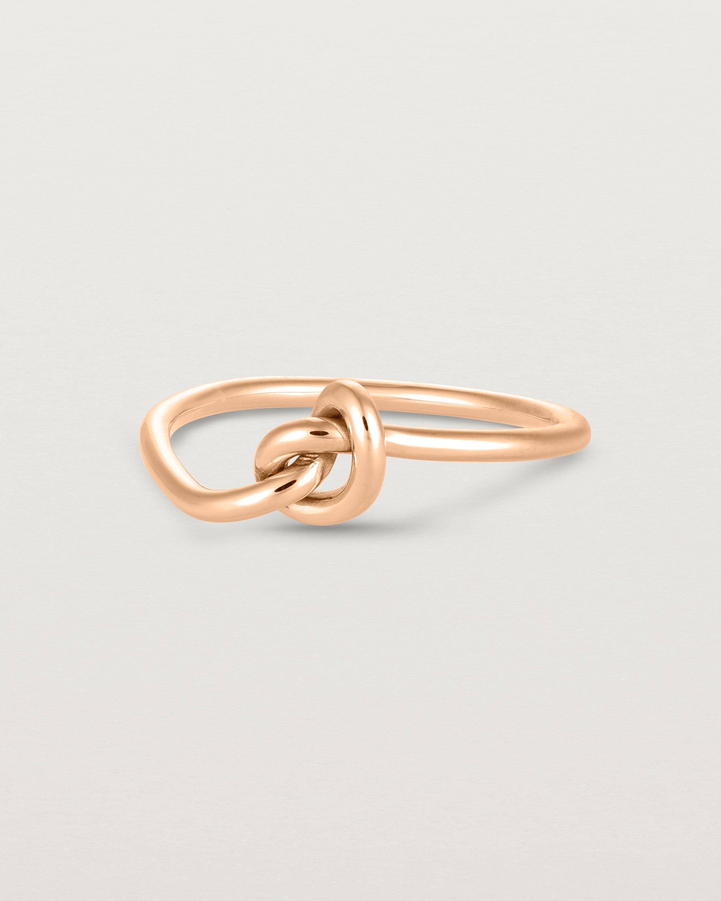 Front view of the Cara Ring in rose gold.