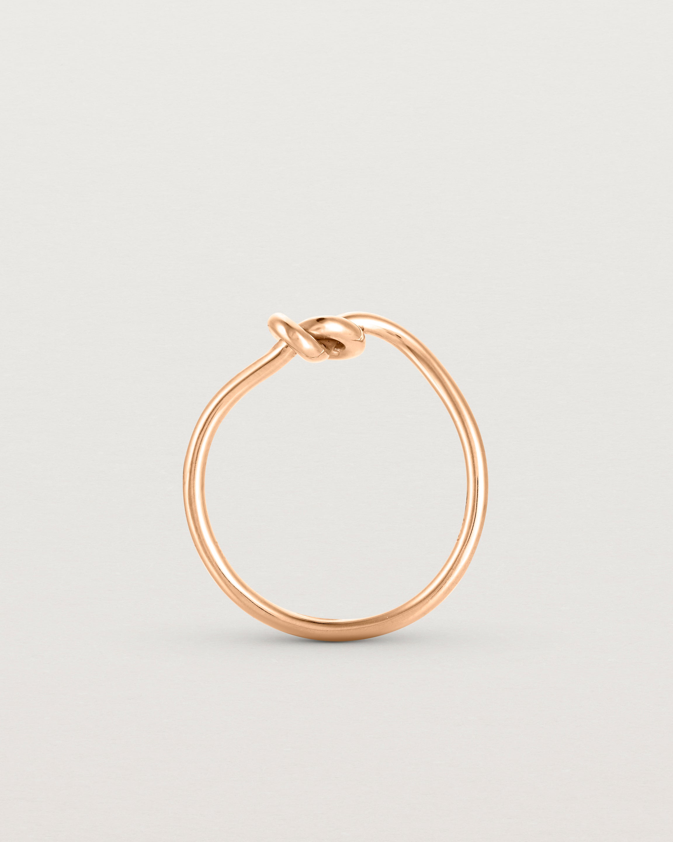 Standing view of the Cara Ring in rose gold.