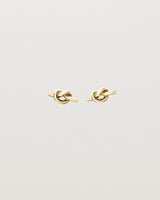 Front view of the Cara Studs in yellow gold.