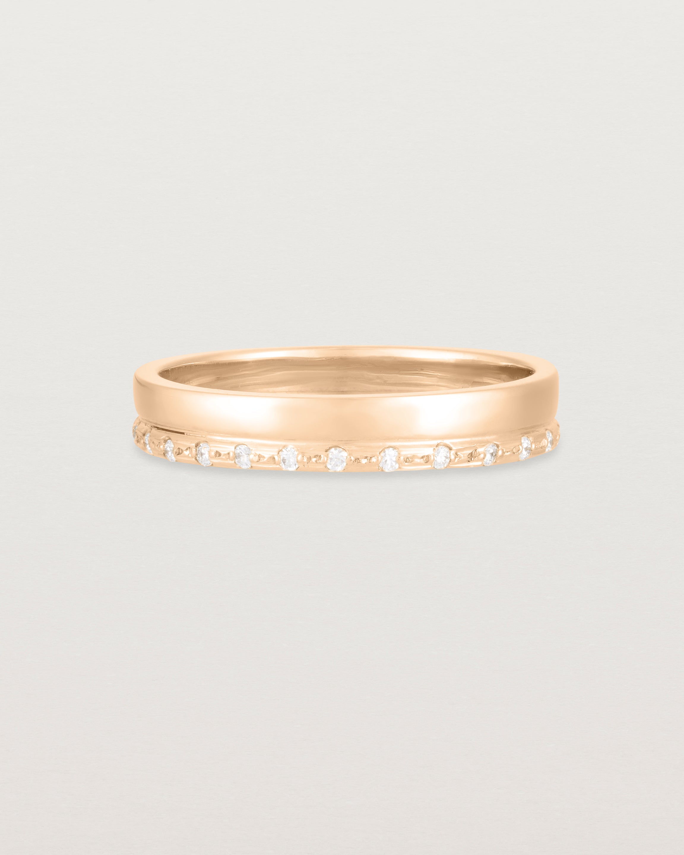 Cascade Double Band | Diamonds | Rose Gold