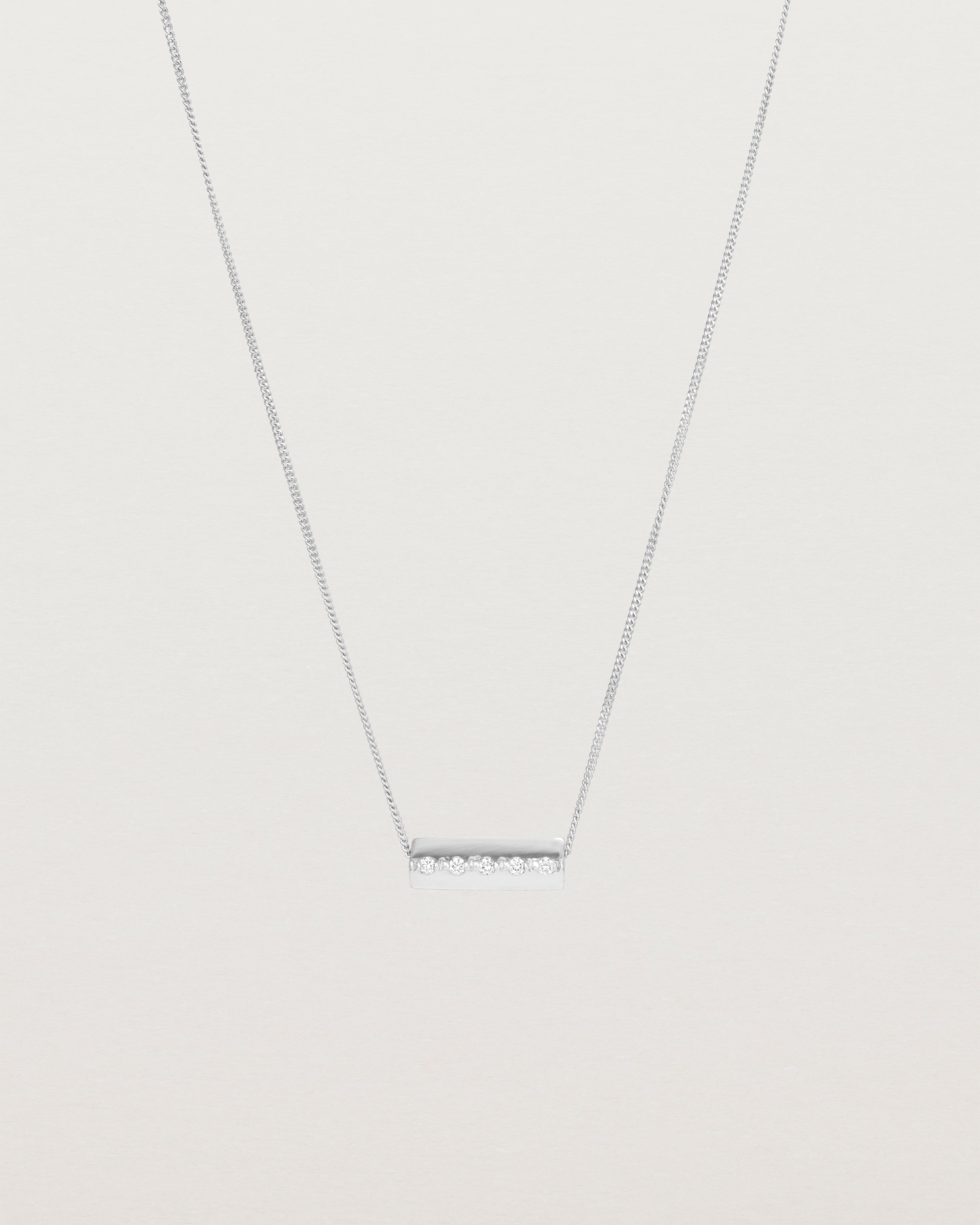 Front view of the Cascade Knife Edge Necklace | Diamonds.