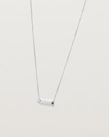 Angled view of the Cascade Knife Edge Necklace | Diamonds.