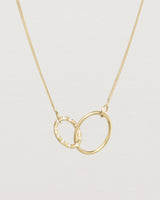 Front view of the Cascade Loop Through Oval Necklace | Diamonds | Yellow Gold