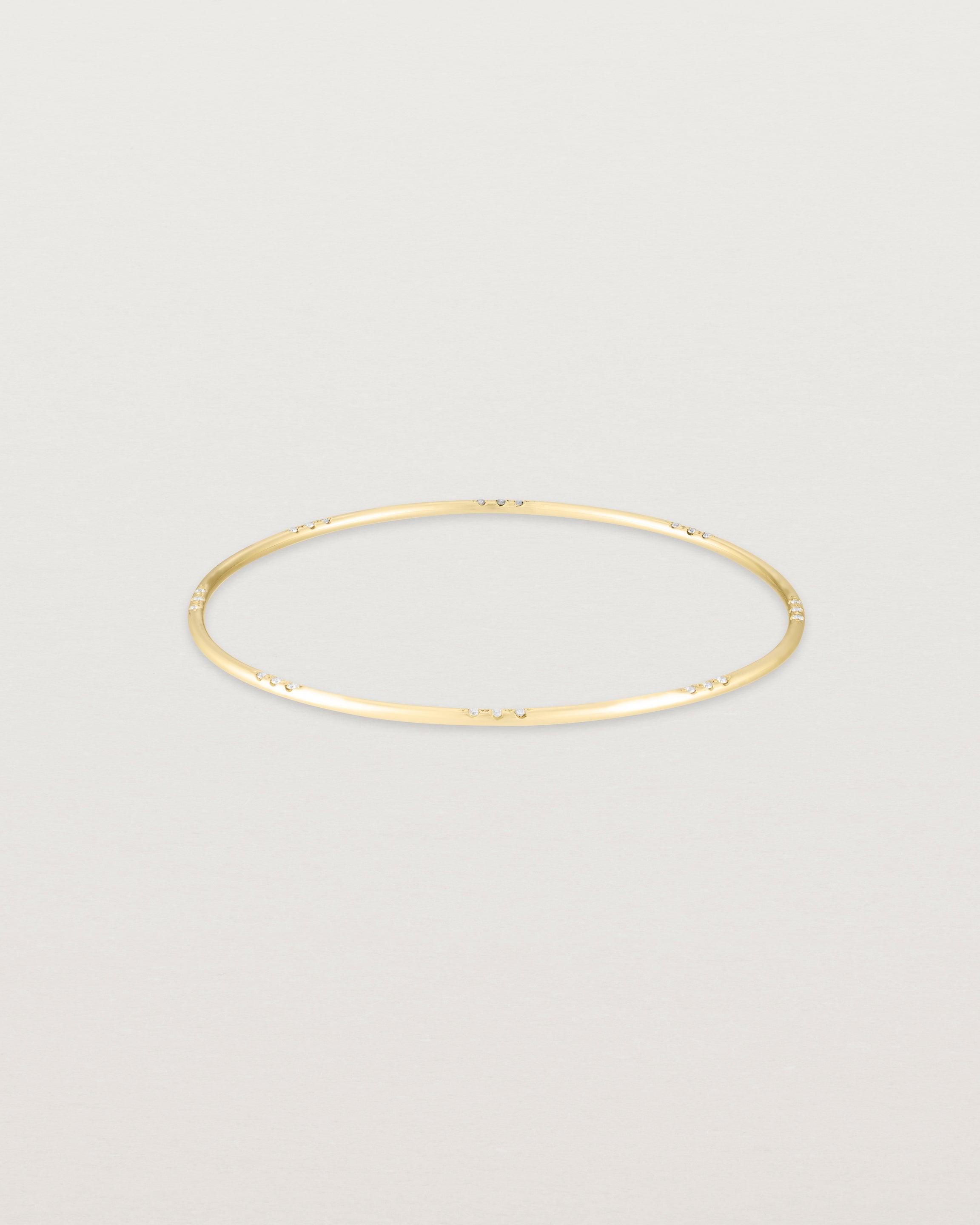 Cascade Oval Bangle | Diamonds | Yellow Gold